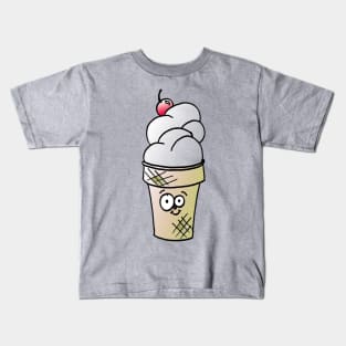 Cute Ice Cream Cone Doodle Kids T-Shirt